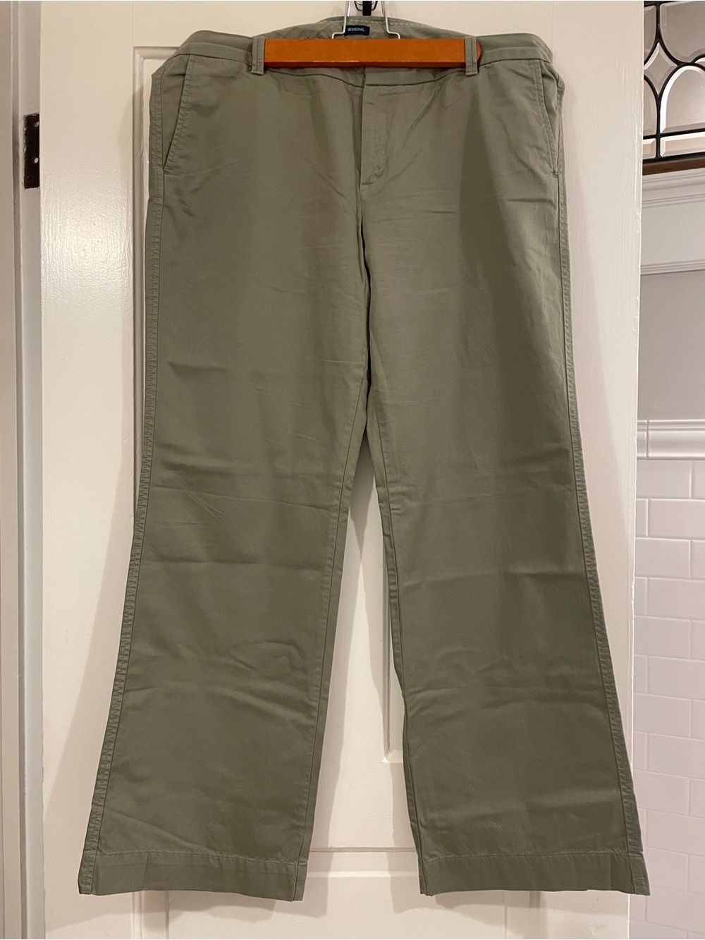 GAP Olive Green Women's Straight Leg Trousers